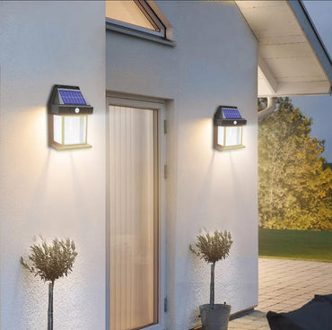 Solar Motion Sensor LED Wall Light – Waterproof Outdoor Lamp