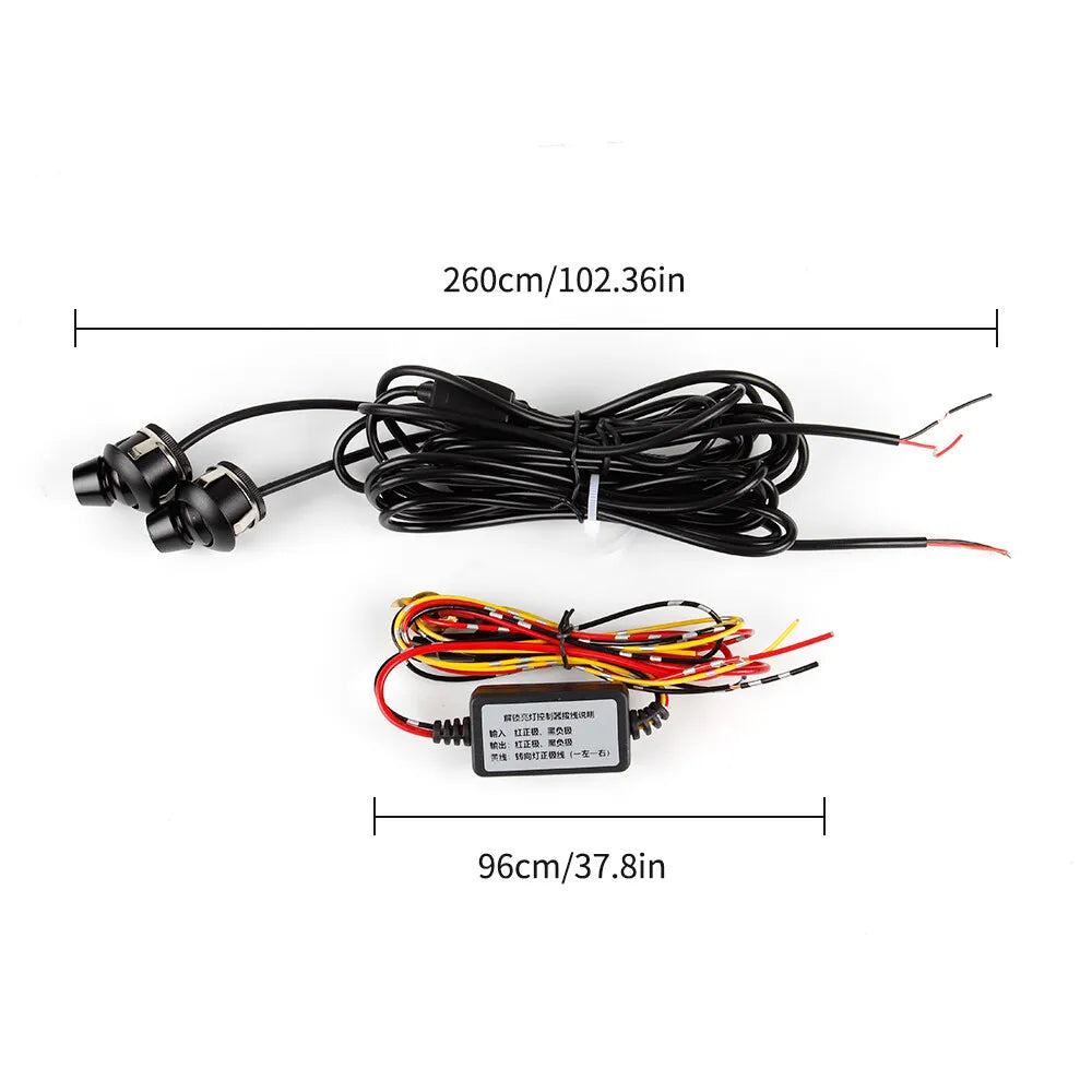 2PCS LED Car Mirror Welcome Lights – Angel Wings
