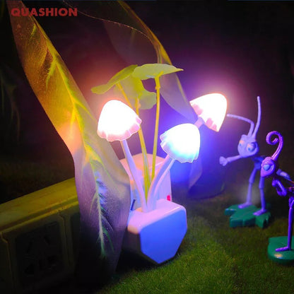 Mushroom LED Night Light – Bedroom Flower Lamp