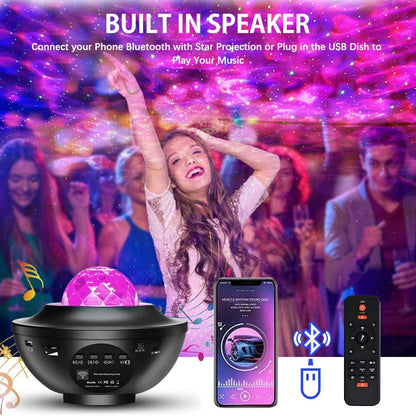 Starry Sky Galaxy Projector with Bluetooth & Remote