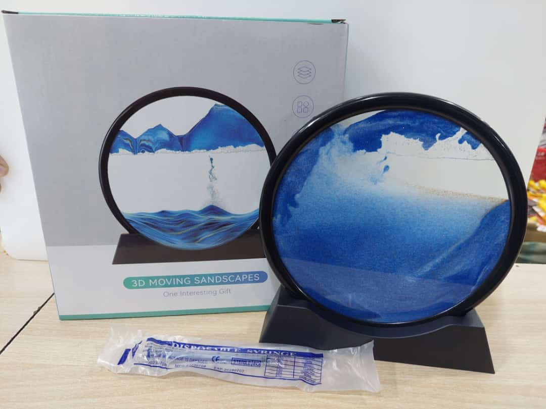 7 Inch Moving Sand Lamp – 3D Sandscape Frame