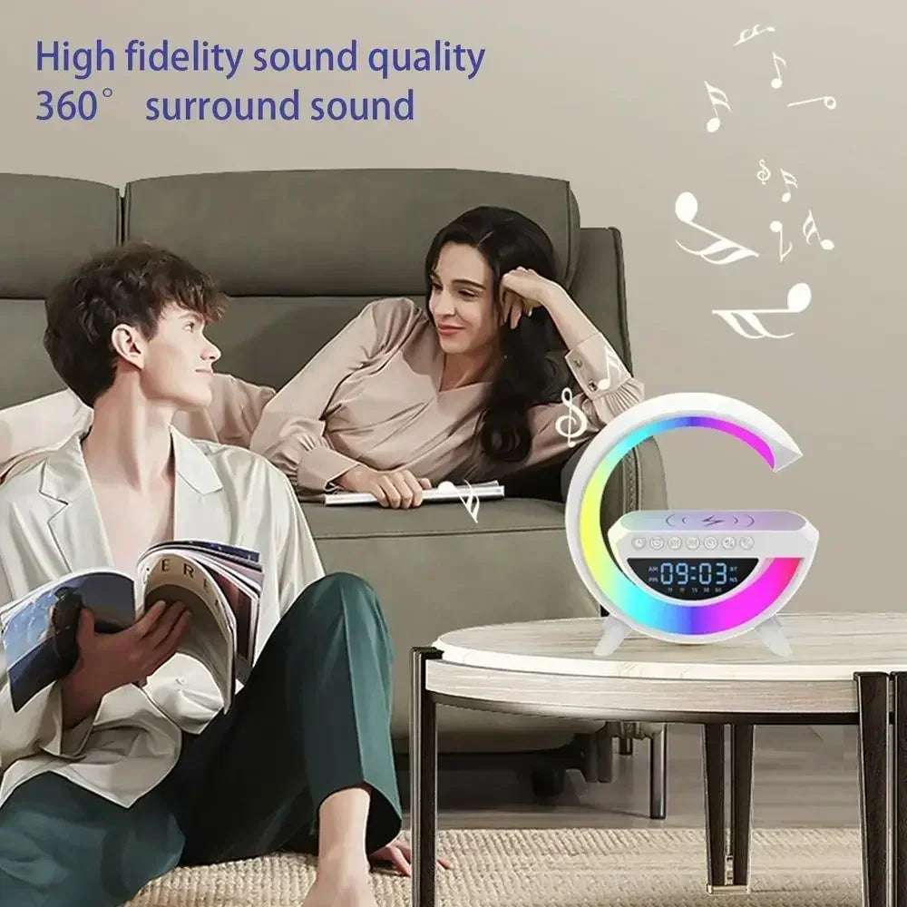 G Shape Smart Speaker – Wireless Charging & Bluetooth