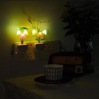 Mushroom LED Night Light – Bedroom Flower Lamp