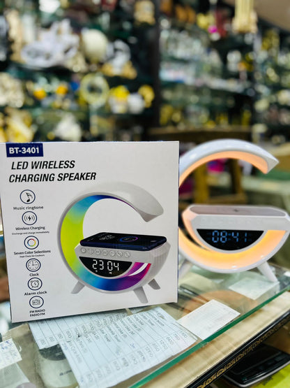 G Shape Smart Speaker – Wireless Charging & Bluetooth