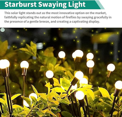 10 LED Solar Firefly Garden Lights – Waterproof Lamp