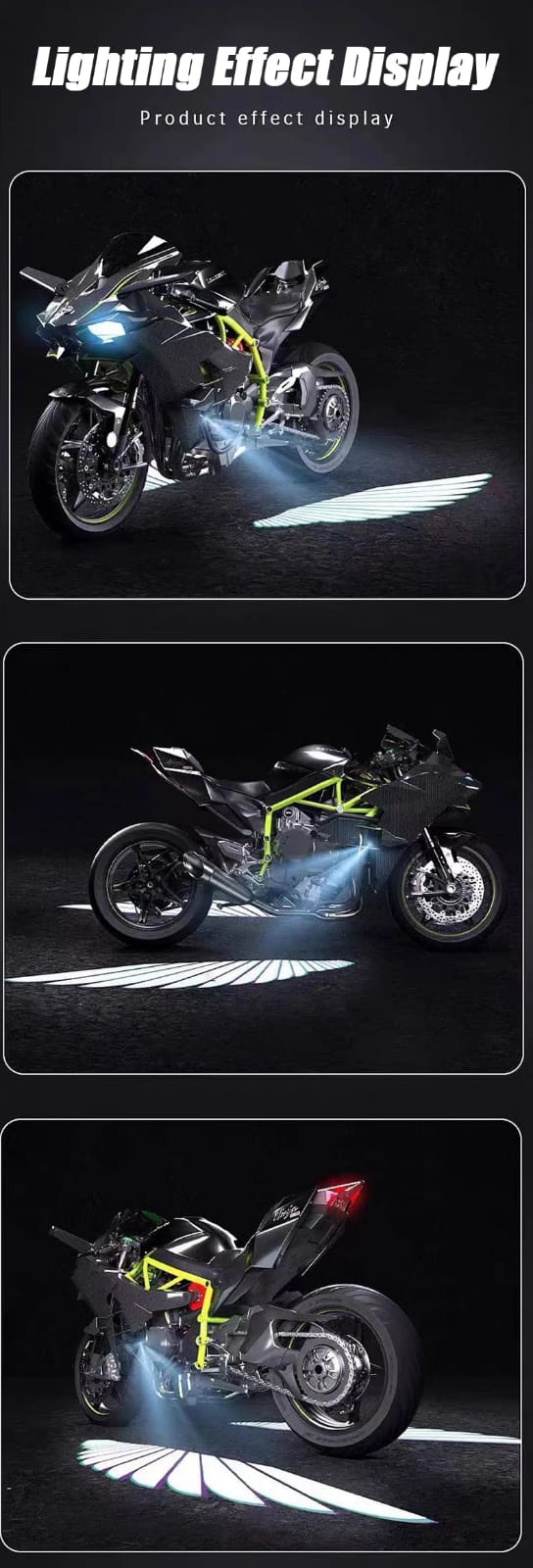 Angel Wing LED Mirror Projection Light – Motor Bike