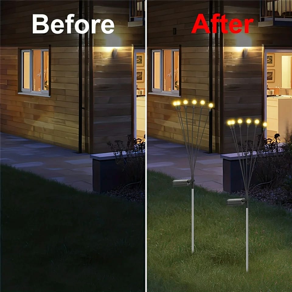 10 LED Solar Firefly Garden Lights – Waterproof Lamp