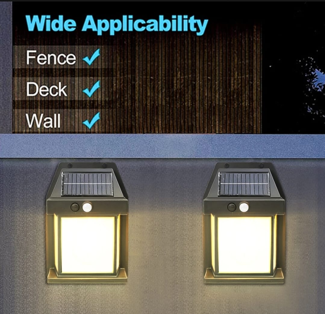 Solar Motion Sensor LED Wall Light – Waterproof Outdoor Lamp