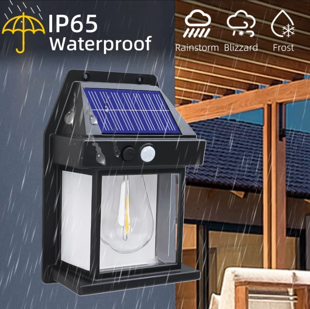 Solar Motion Sensor LED Wall Light – Waterproof Outdoor Lamp