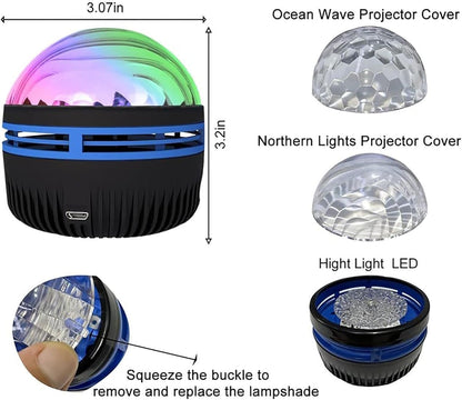 Star Moon Aurora Projector Lamp – Remote Control Light