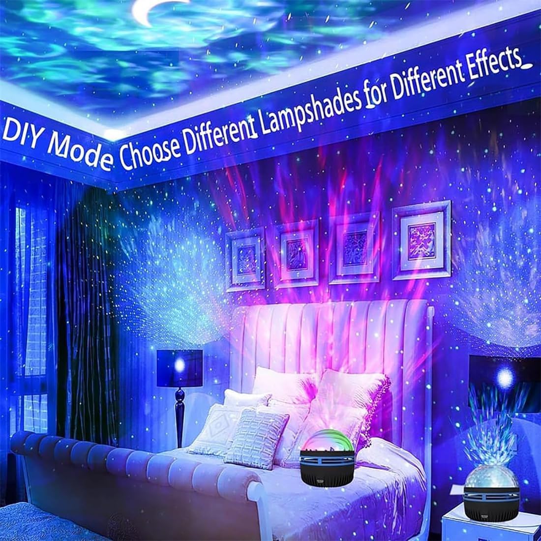 Star Moon Aurora Projector Lamp – Remote Control Light