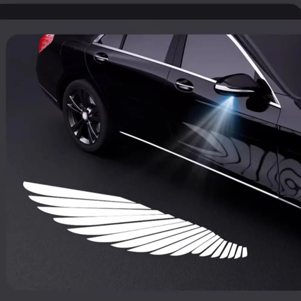 2PCS LED Car Mirror Welcome Lights – Angel Wings
