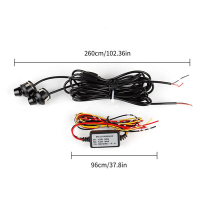 2PCS LED Car Mirror Welcome Lights – Angel Wings