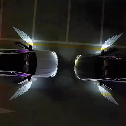2PCS LED Car Mirror Welcome Lights – Angel Wings