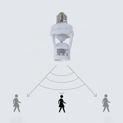 PIR Sensor Lamp Holder – 360° Smart Lighting Control