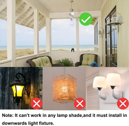 PIR Sensor Lamp Holder – 360° Smart Lighting Control