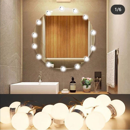Hollywood Style Makeup Mirror Lights – LED Strip Kit 10PCs