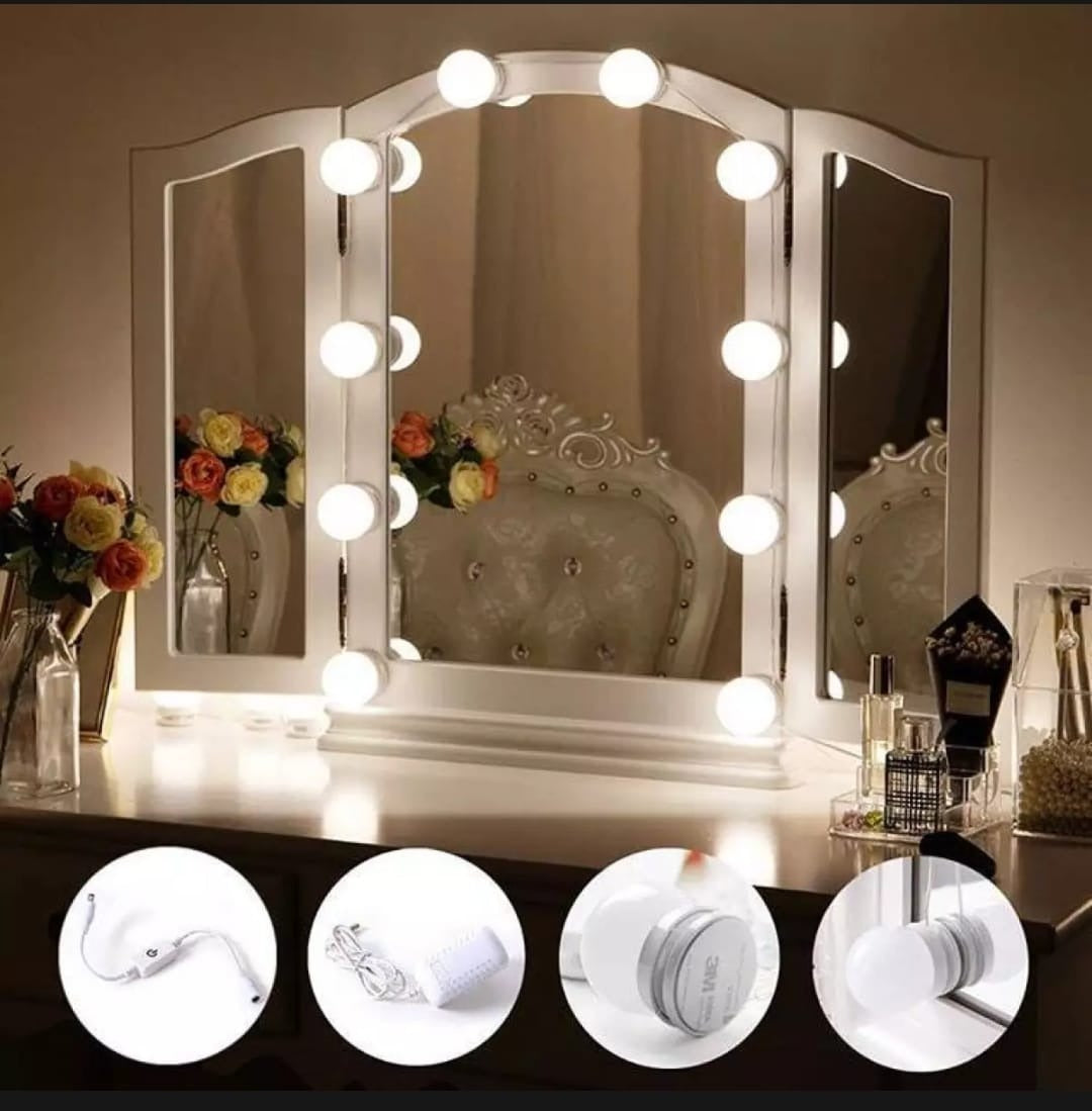Hollywood Style Makeup Mirror Lights – LED Strip Kit 10PCs