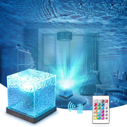 Ocean Wave LED Flame Crystal Lamp – Multi Color