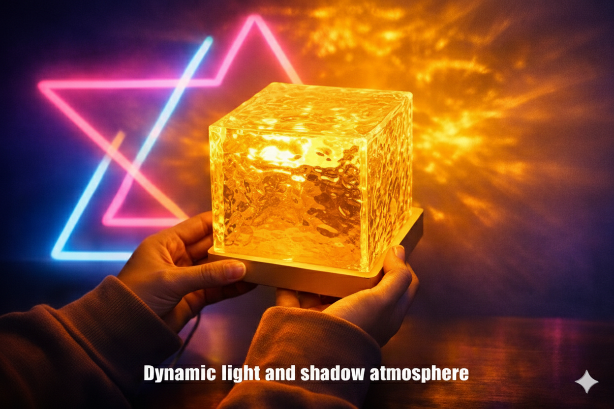 Ocean Wave LED Flame Crystal Lamp – Multi Color