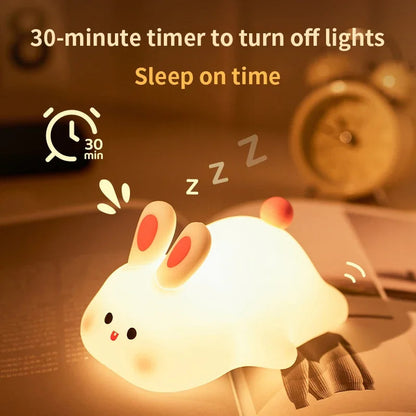 Rabbit Shape Silicone Night Light for Kids & Home Decor