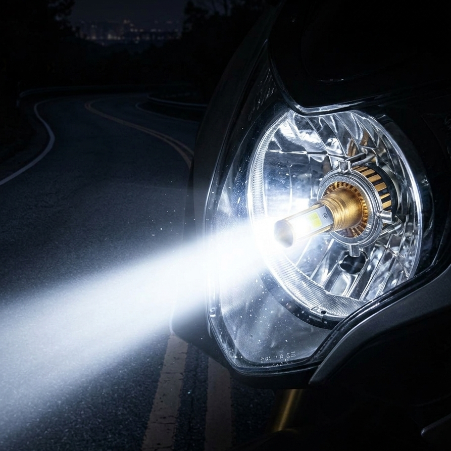 M4 LED Headlight Bulb for Motorcycle – Bright White Light