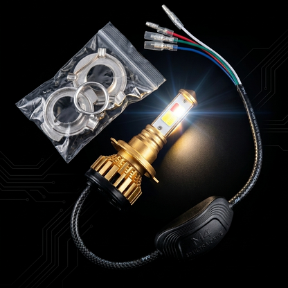 M4 LED Headlight Bulb for Motorcycle – Bright White Light
