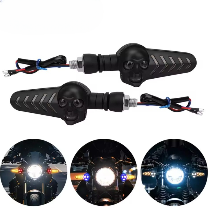 LED Motorcycle Indicators – 2PCS DRL Flash Tail Lights