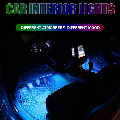 Car Interior LED Ambient Light – RGB Music Strip Lights