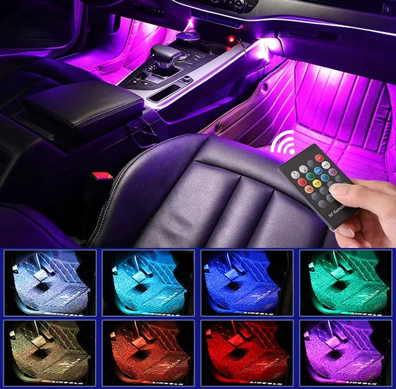 Car Interior LED Ambient Light – RGB Music Strip Lights