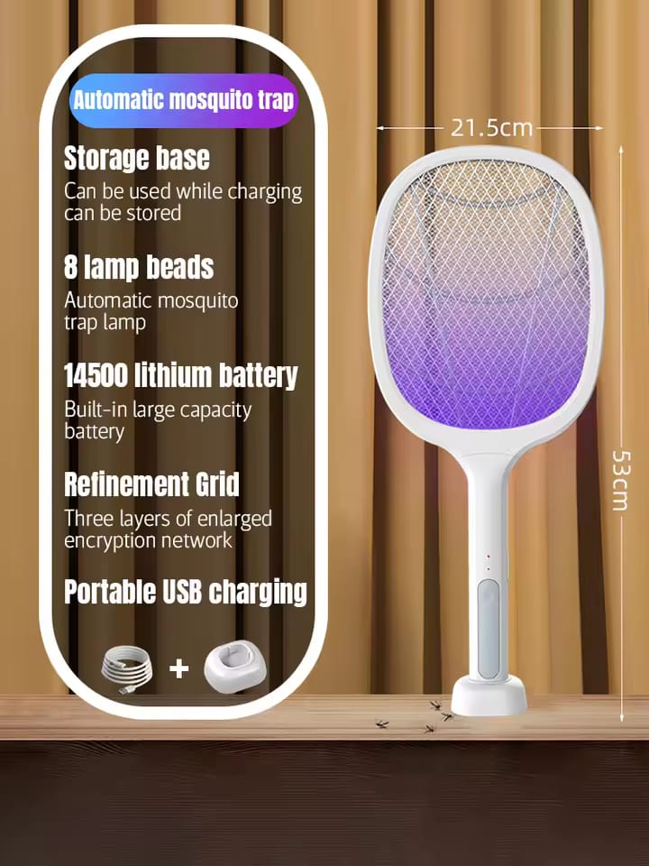Nova Electric Mosquito Swatter – LED Lamp & Racket Combo