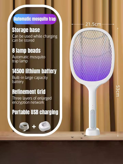 Nova Electric Mosquito Swatter – LED Lamp & Racket Combo