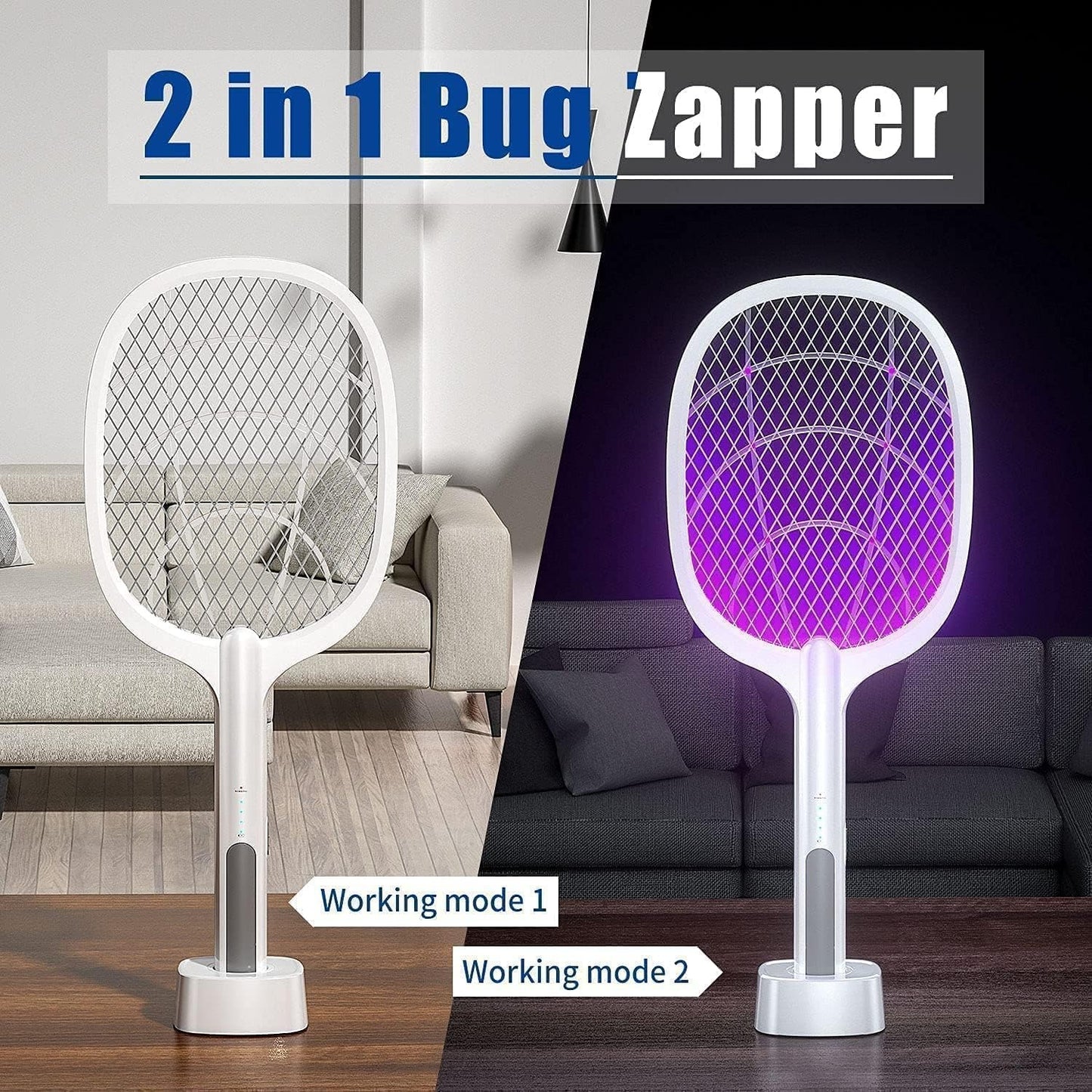 Nova Electric Mosquito Swatter – LED Lamp & Racket Combo