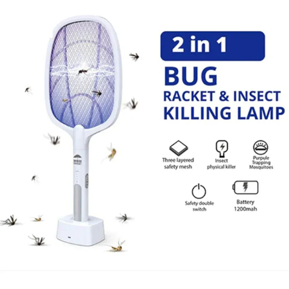 Nova Electric Mosquito Swatter – LED Lamp & Racket Combo