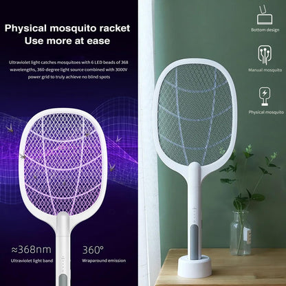 Nova Electric Mosquito Swatter – LED Lamp & Racket Combo