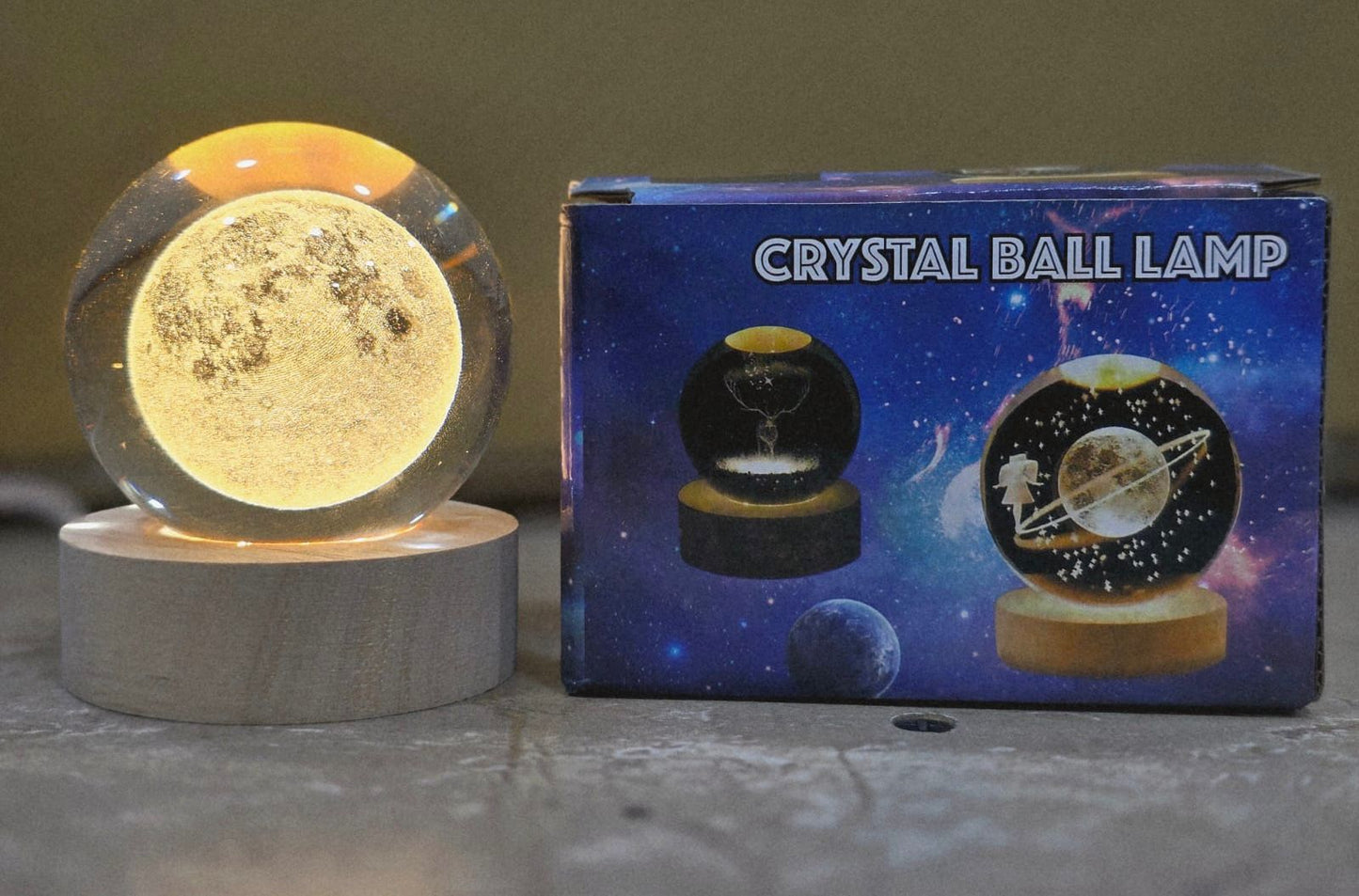 Galaxy Crystal Moon Lamp – Bedroom Night Light