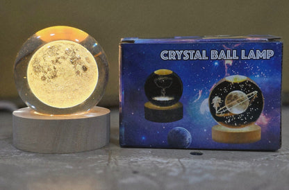 Galaxy Crystal Moon Lamp – Bedroom Night Light