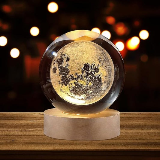 Galaxy Crystal Moon Lamp – Bedroom Night Light