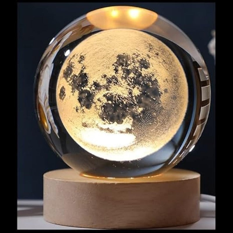 Galaxy Crystal Moon Lamp – Bedroom Night Light