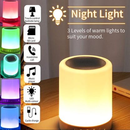 Smart Touch Night Light Speaker – Color Changing